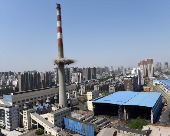 沈陽市內最高煙囪爆破重建-2