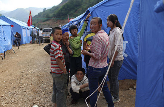 圖為災民安置點。