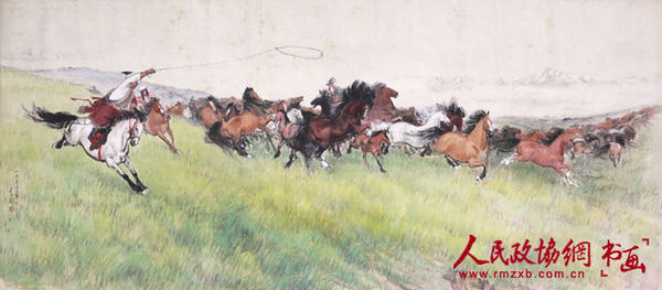 套馬　98cmx229cm　1955年_副本
