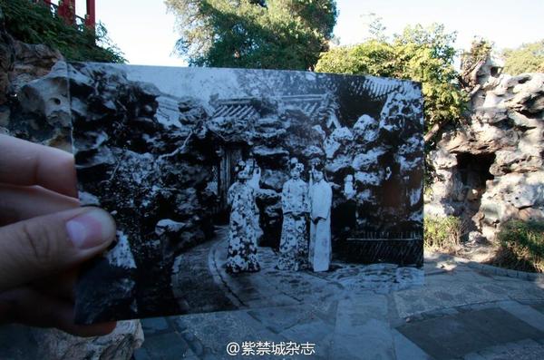 1924婉容、文繡、唐石霞在御花園。