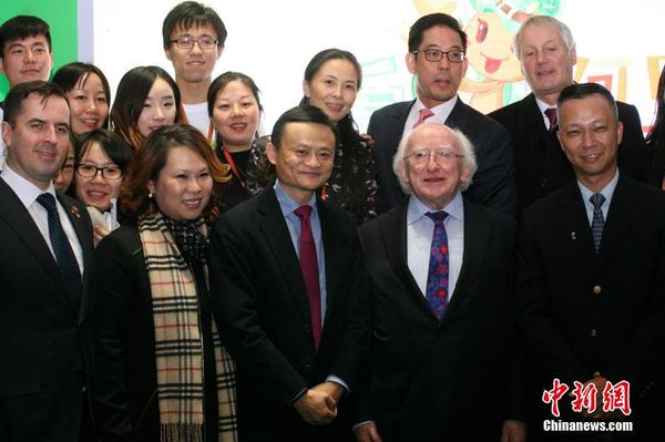 12月12日，愛(ài)爾蘭總統(tǒng)希金斯造訪阿里巴巴總部。