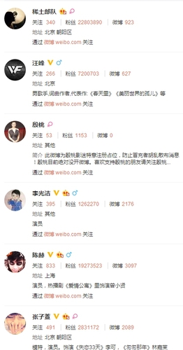 卓偉的關注列表，你怕了嗎？