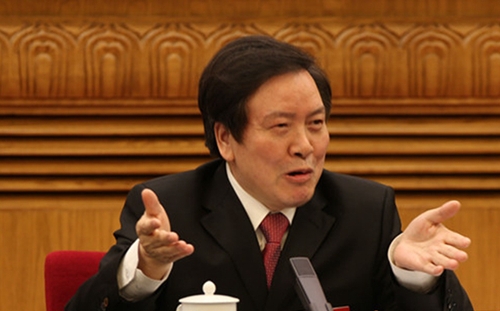 河北省委書(shū)記周本順在河北團(tuán)組開(kāi)放日發(fā)言。楊茜 攝_副本_副本