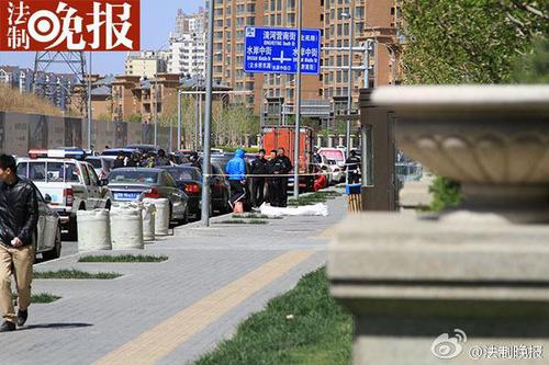 事發(fā)現(xiàn)場(chǎng)已拉起警戒線。