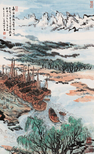 陸儼少 唐人詩意圖 陸儼少 唐人詩意圖