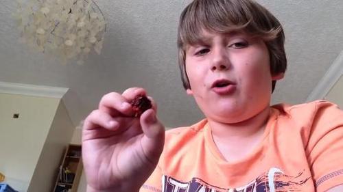 這名9歲的男童決定挑戰全球最辣的“卡羅萊納死神辣椒”(Carolina Reaper)。