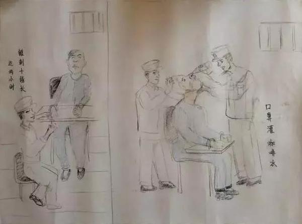漫畫(huà)體現(xiàn)了刑訊的經(jīng)過(guò)
