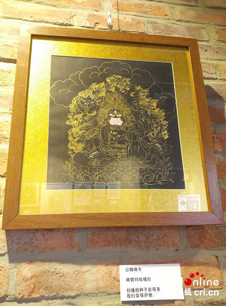 　展覽現場唐卡作品