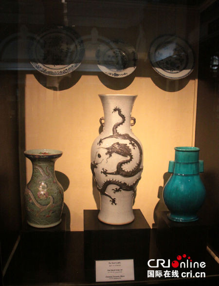 位于科倫坡的斯里蘭卡國家博物館珍藏的古代中國瓷器(拍攝:孫洋)