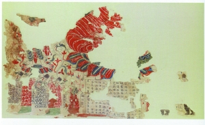 甘肅敦煌莫高窟出土北魏刺繡佛像供養(yǎng)人 敦煌研究院藏