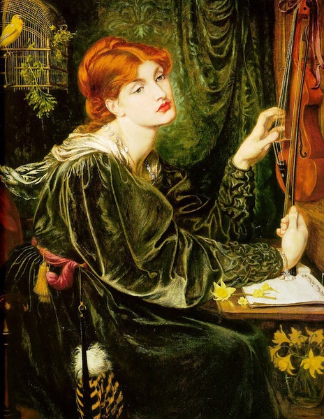 但丁·加百列·羅塞蒂，《維羅妮卡維羅納》（1872），布面油畫。（來自維基媒體基金會）