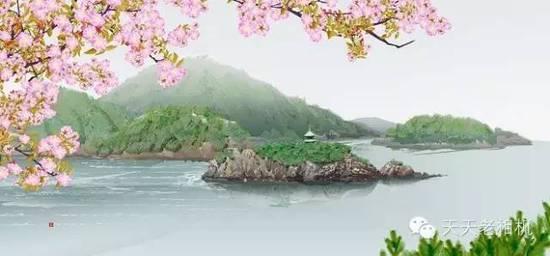 74歲日本老人 用Excel創作山水風景畫