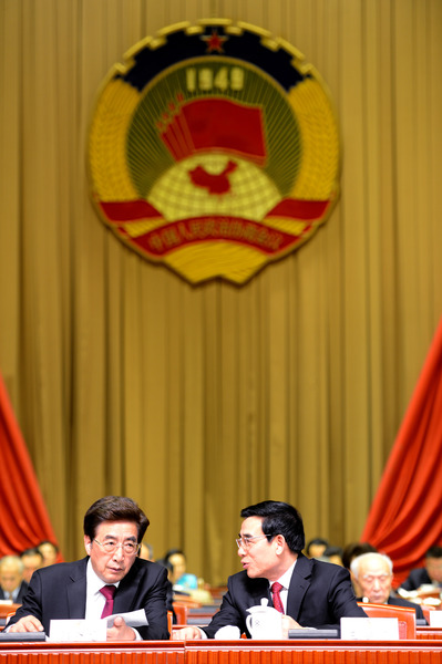 北京市委書記郭金龍和市長王安順在開幕式現場交流。1111 北京市委書記郭金龍和市長王安順在開幕式現場交流。1111