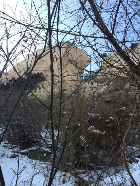 在發現朱賢峰遺體的位置，朱賢峰表哥王先生用手機朝上拍了一張照片。