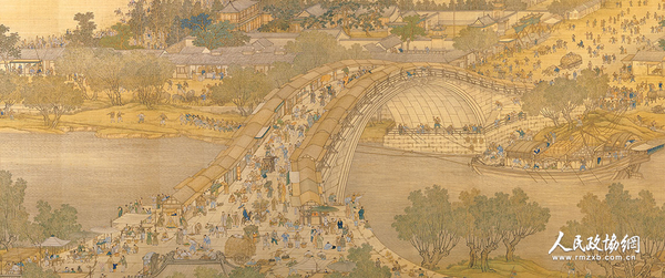清“院本”《清明上河圖》卷（局部） 現藏于臺北故宮博物院