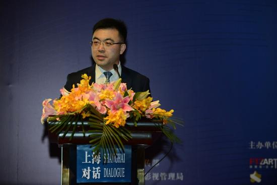 國家對外文化貿易基地副董事長、上海自貿區國際文化投資發展有限公司總經理胡環中