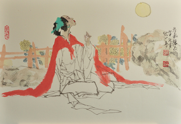 7、《花氣襲人》，狄少英，45x65cm，紙本設色，2016