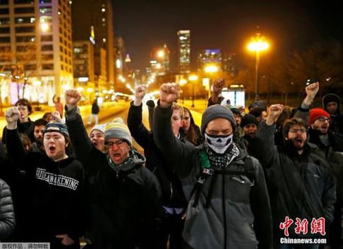 資料圖：美國弗格森事件以來，美國多次因種族問題爆發示威游行。