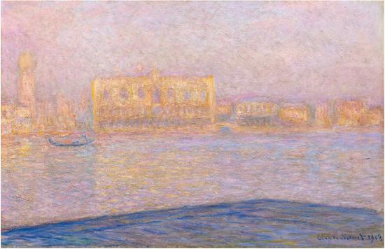 克勞德·莫奈（Claude Monet），《從圣喬治·馬焦雷島觀總統府》(Le Palais Ducal vu de Saint-Georges Majeur)，1908 圖片：Courtesy Sotheby's
