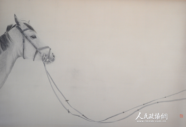 李關關，二分之一隱，絹本水墨，2015