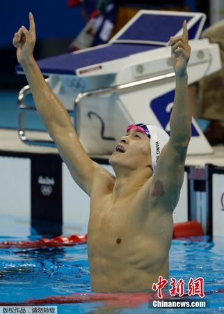 孫楊200自逆轉奪冠 贏中國奧運軍團第五金2