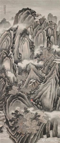 附圖10、金城 山水圖 鏡心
