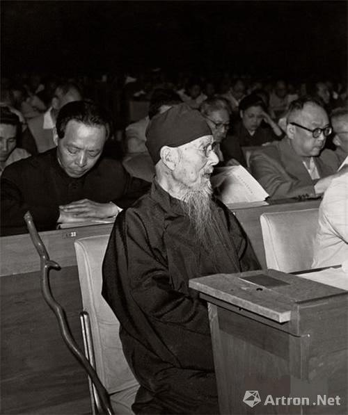 附圖16、1956年6月15日，齊白石出席第一屆全國人民代表大會第三次會議