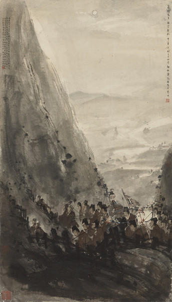 香港蘇富比2016秋拍近現代書畫專場，傅抱石的《夜破東羗圖》以2764萬港元成交