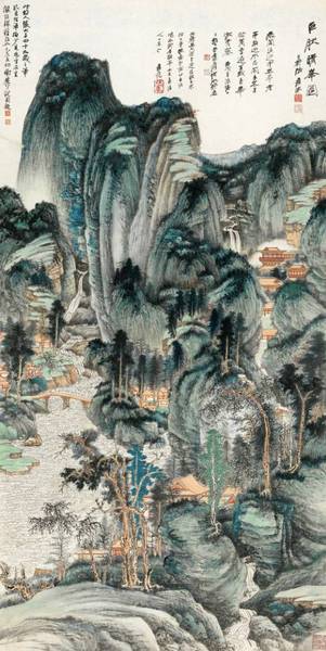 張大千《巨然晴峰圖》，成交價(jià)：1.035億元，圖片來源：中國(guó)嘉德