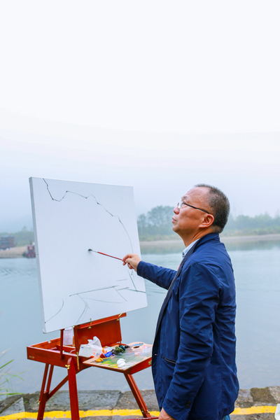 中國(guó)寫(xiě)生大會(huì)進(jìn)行時(shí)之中國(guó)寫(xiě)意油畫(huà)學(xué)會(huì)秘書(shū)長(zhǎng)王輝