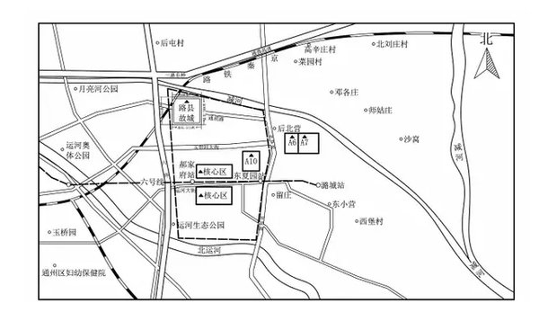 通州墓葬群考古發掘區域位置示意圖