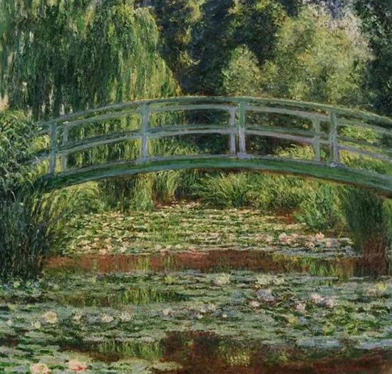 莫奈，《睡蓮和日本橋》，1899，普林斯頓大學藝術博物館