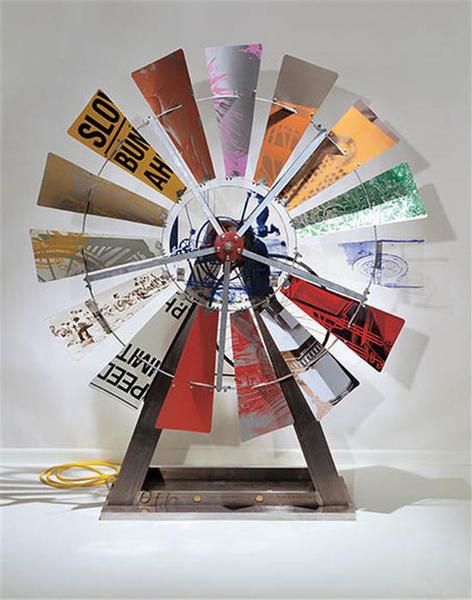 法恩沃斯美術館展出勞森伯格作品《生態-回音8（Eco-Echo VIII）》， 1993年。圖片來源： 法恩沃斯美術館官網