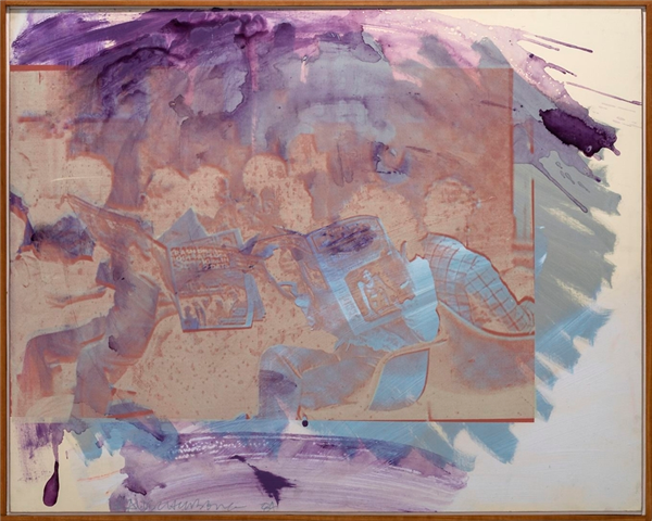《搶救系列：無題（Untitled-Salvage）》，布面丙烯，1984年。圖片來源于網絡；圖片致謝：羅伯特·勞森伯格基金會和巴黎達泰斯·洛巴克畫廊