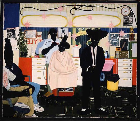 《De Style（德式風格）》，布面丙烯、拼貼，1993年。 圖片來源：大都會布勞耶分館官網