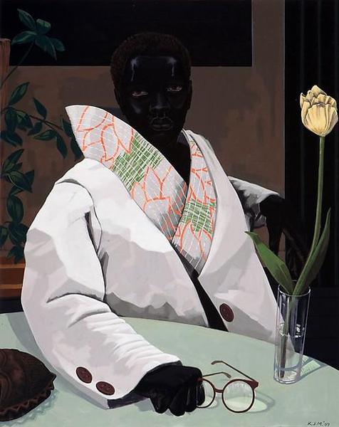 　　《一位策展人的肖像（Portrait of a Curator ）》，聚氯乙烯板上丙烯，2009年。 圖片來源：大都會布勞耶分館官網