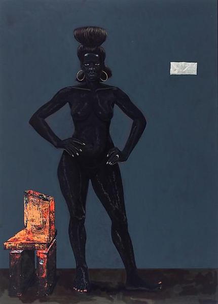 　　《弗蘭肯斯坦的新娘（Bride of Frankenstein）》，聚氯乙烯板上丙烯，2009年。圖片來源：大都會布勞耶分館官網