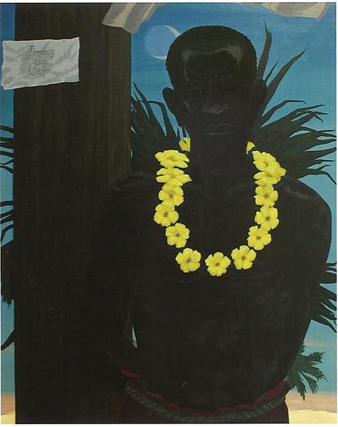 《杰米·卡托（Jemmy Cato）》，PVC板上丙烯，2012年。圖片來源：大都會布勞耶分館官網