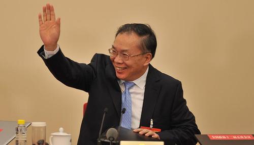 3月2日，全國政協十二屆五次會議新聞發布會在北京人民大會堂舉行。圖為大會新聞發言人王國慶。
