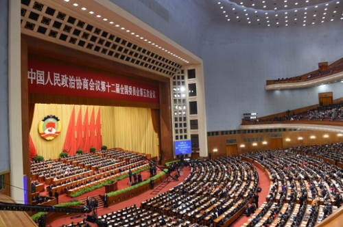 新華社照片，北京，2017年3月3日 
    全國政協十二屆五次會議在京開幕
    3月3日，中國人民政治協商會議第十二屆全國委員會第五次會議在北京人民大會堂開幕。
    新華社記者 楊宗友 攝
