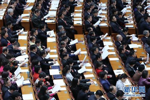 3月3日，中國人民政治協(xié)商會議第十二屆全國委員會第五次會議在北京人民大會堂開幕。新華社記者 劉衛(wèi)兵 攝2
