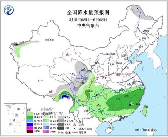 驚蟄日南方持續大范圍降雨 或聞春雷