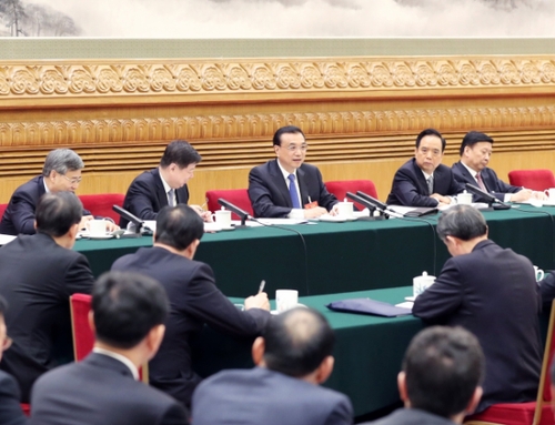 3月6日，中共中央政治局常委、國務院總理李克強參加十二屆全國人大五次會議山東代表團的審議。新華社記者 姚大偉 攝