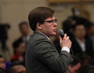 塔斯社記者提問“中美俄三國關系”