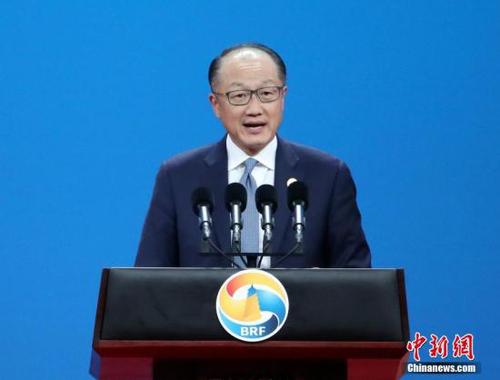 5月14日，“一帶一路”國際合作高峰論壇高級別會議在北京舉行，世界銀行行長金墉致辭。<a target='_blank' href='http://www.chinanews.com/'>中新社</a>記者 侯宇 攝