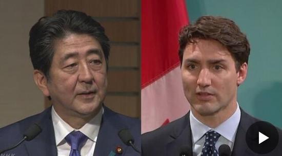 安倍與加拿大總理通電話 就同美國合作達成一致