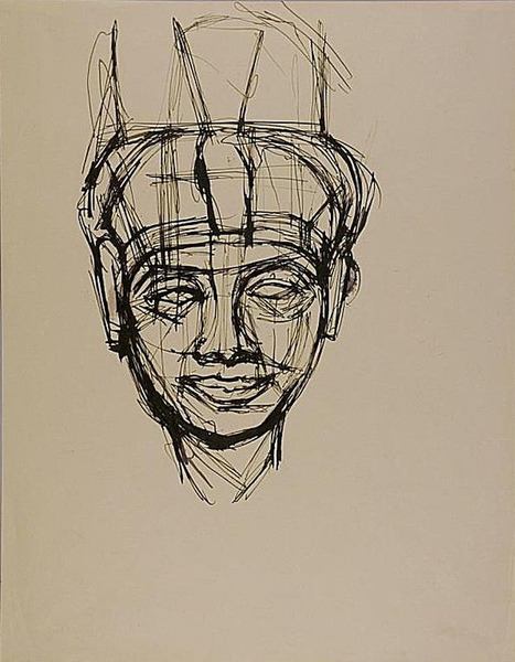 賈科梅蒂 Alberto Giacometti - 埃及雕像手稿