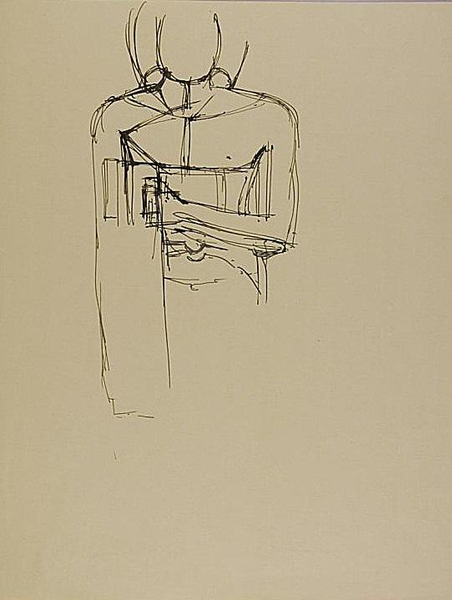 賈科梅蒂 Alberto Giacometti - 埃及雕像手稿