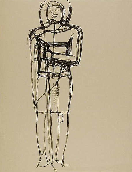 賈科梅蒂 Alberto Giacometti - 埃及雕像手稿