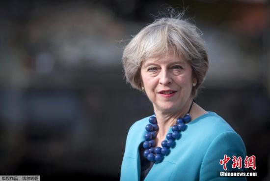 資料圖片：英國首相特蕾莎·梅營。